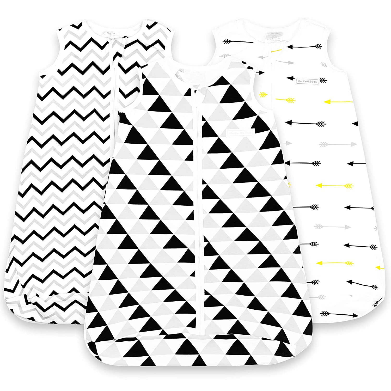 230816040210324_1 Baby Sleeping Bag Sack – Infant Sleeping Bags 6-12 Months – 3 Pack - Cotton Wearable Blanket Baby Sleep Bag – Unisex Zip Up Baby Bag for Sleeping for Boys & Girls – Breathable Bag Sleepers for Babies - Image 1